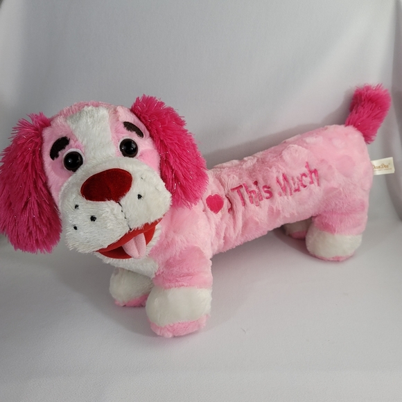 Dan Dee Collectors Choice I❤️U This Much Pink Dog Plush Plushie Stuffed Animal - Picture 14 of 14